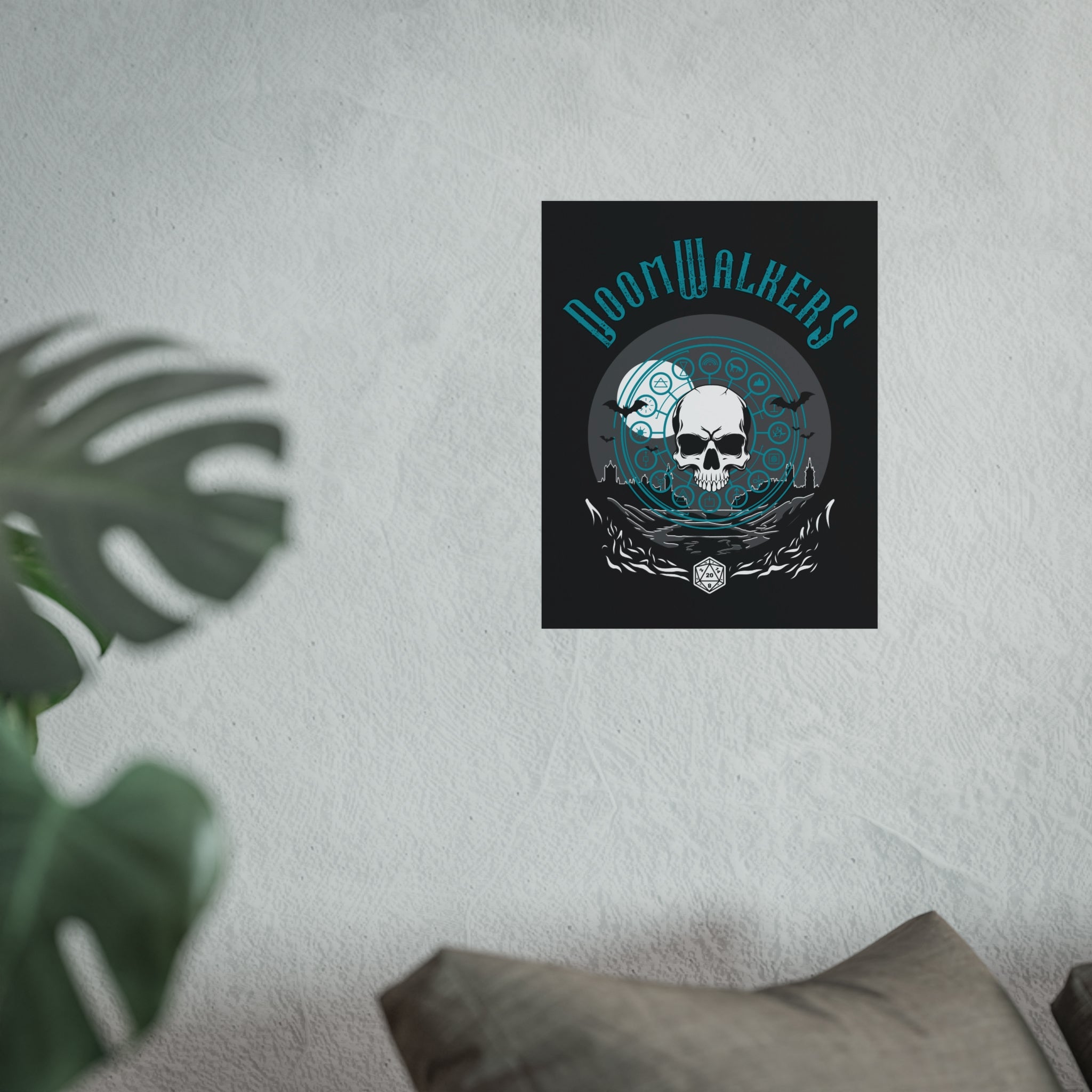 DoomWalkers Skull Art Poster — Gothic Fantasy Fine Art Print
