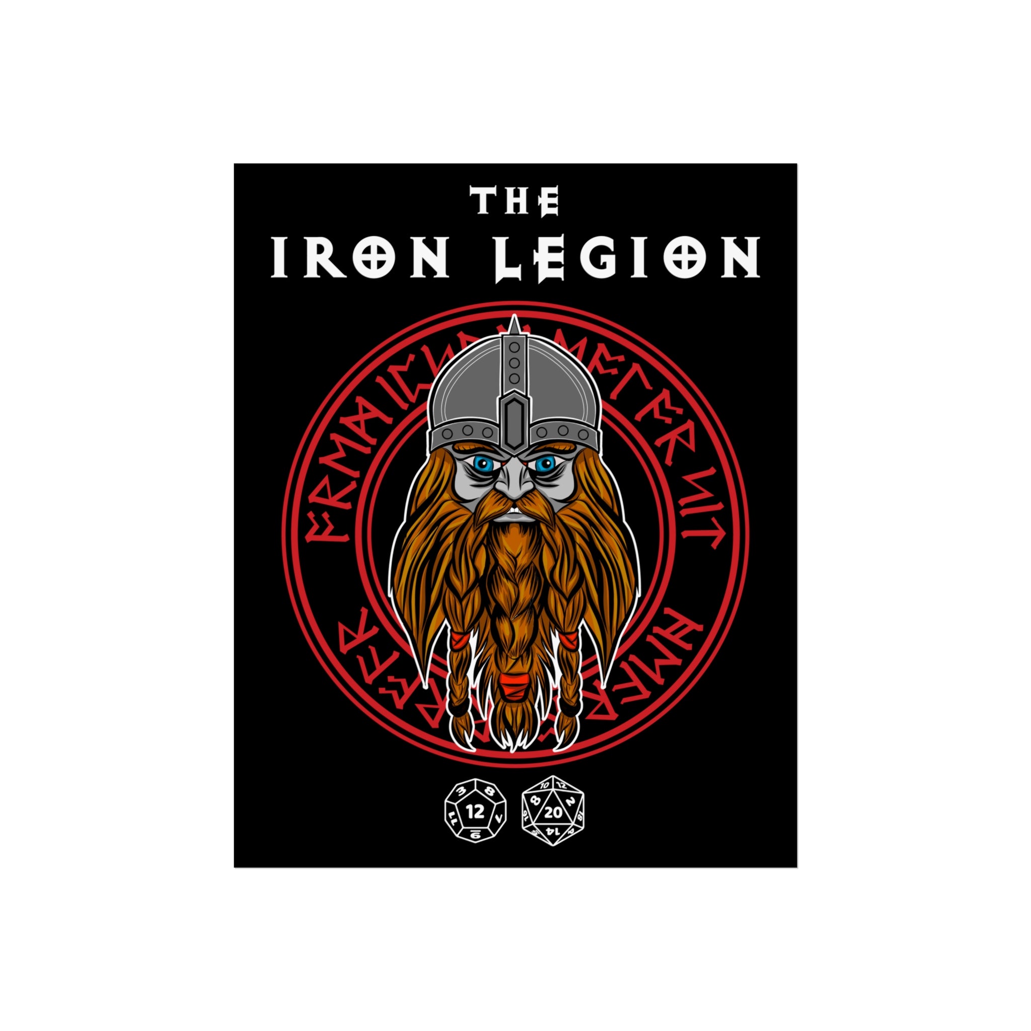 Dwarven Fine Art Poster — "The Iron Legion" Nordic Warrior Wall Art