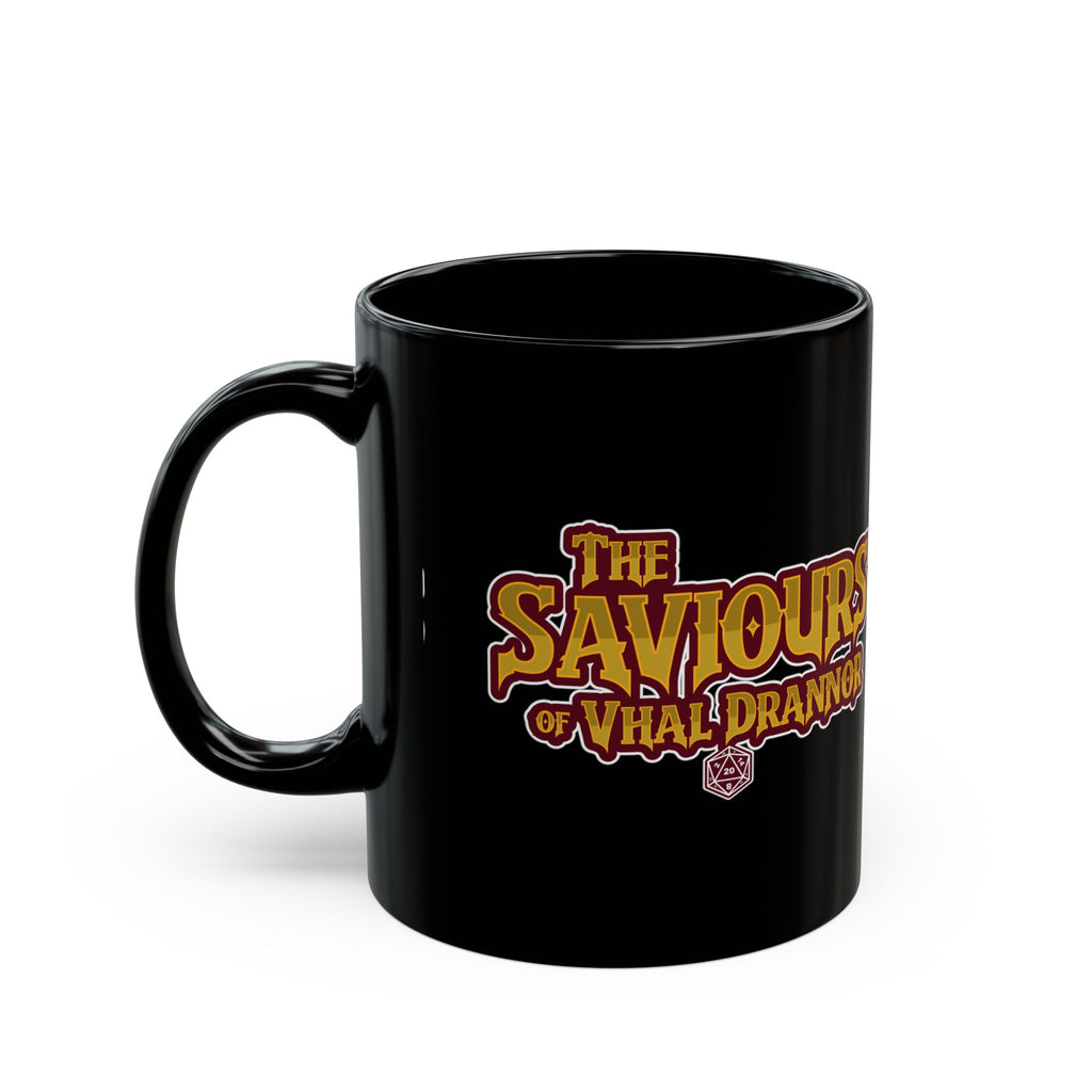 Saviours of Vhal Drannor Black Coffee Mug — 11oz & 15oz Gamer/Fantasy D&D Style