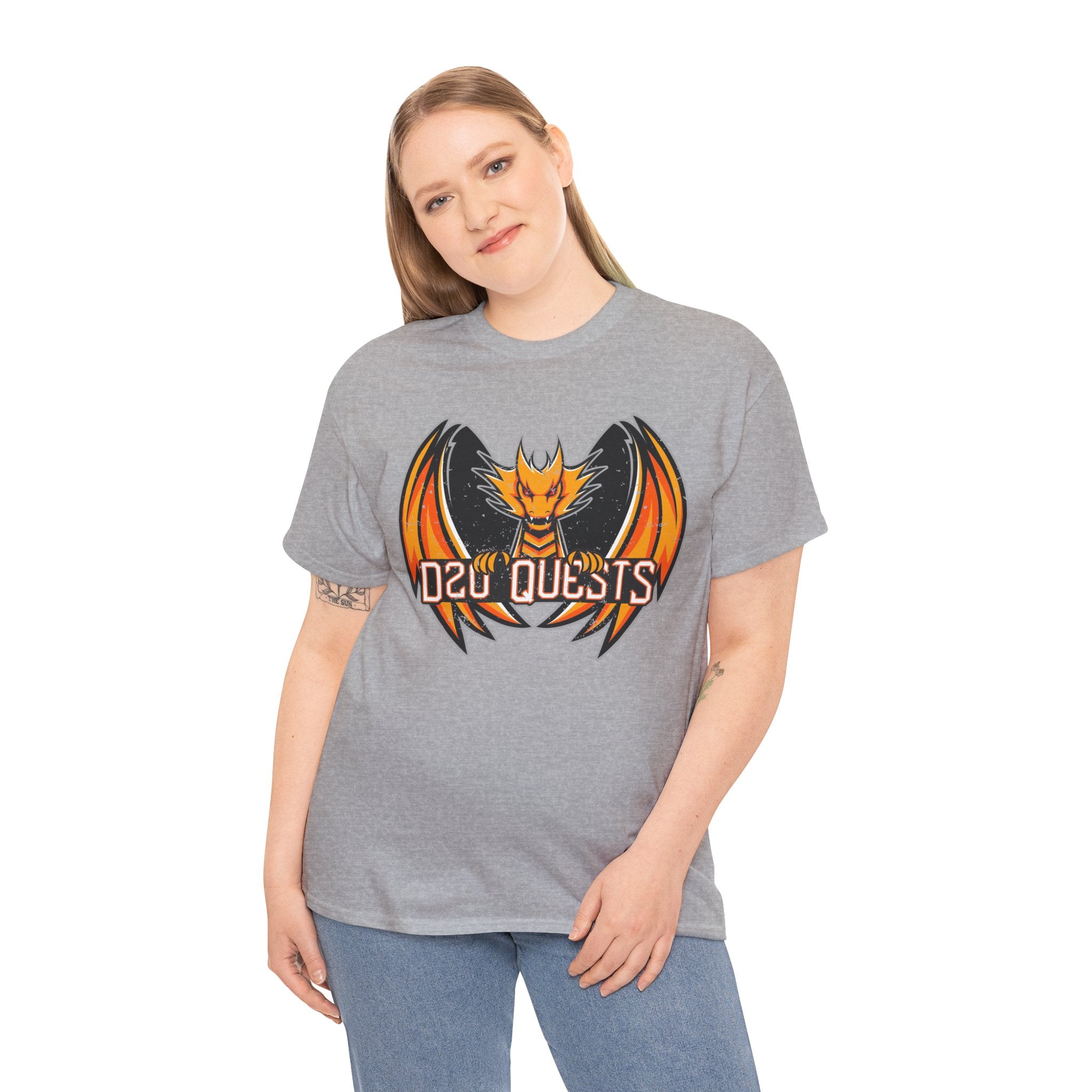 D20 Quests Dragon Logo T-Shirt — TTRPG Tee