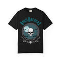 Doomwalkers Skull Moon T-shirt | Gothic Skull Night Scene, Bats