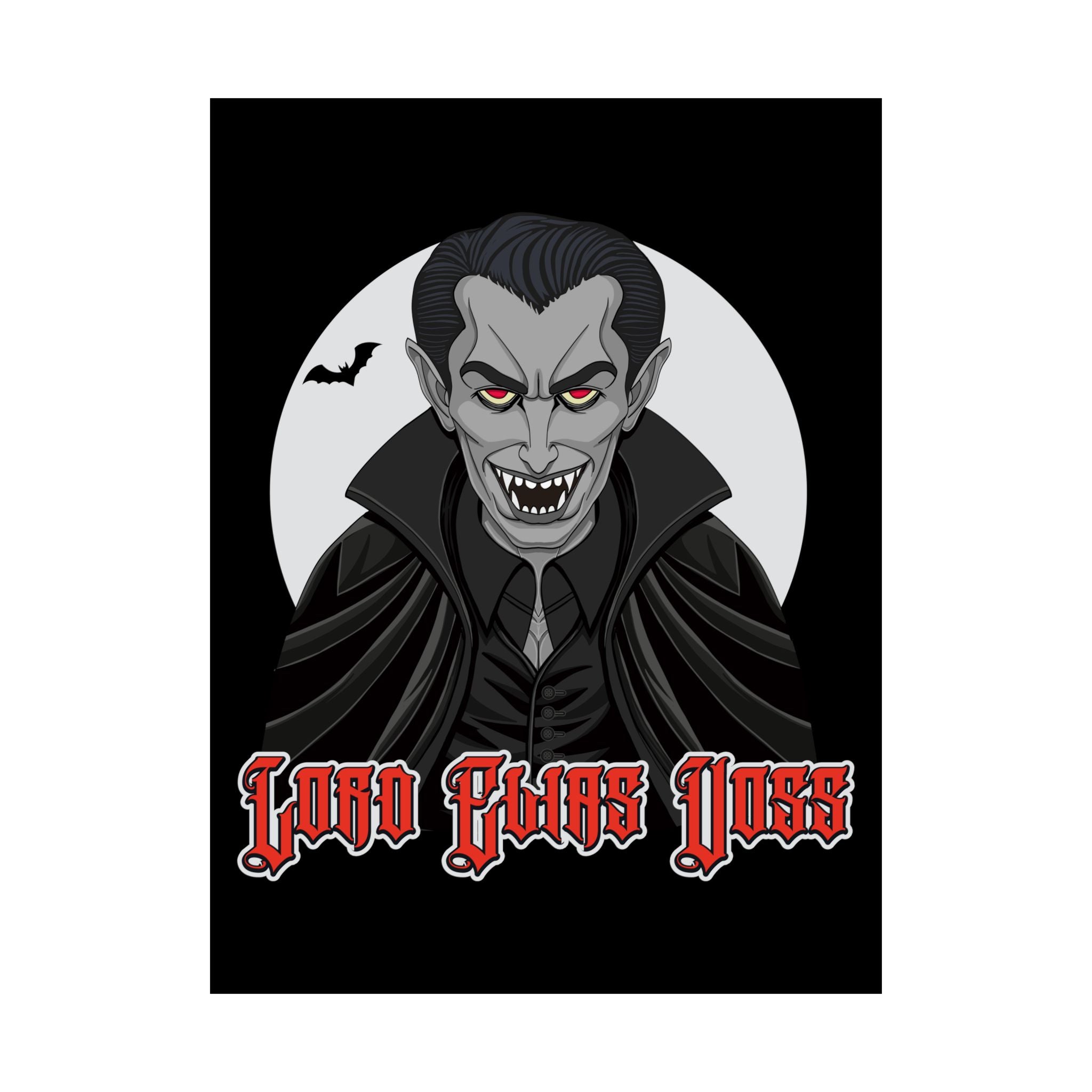 Vampire Portrait Matte Vertical Posters | Dracula Illustration, Gothic Horror