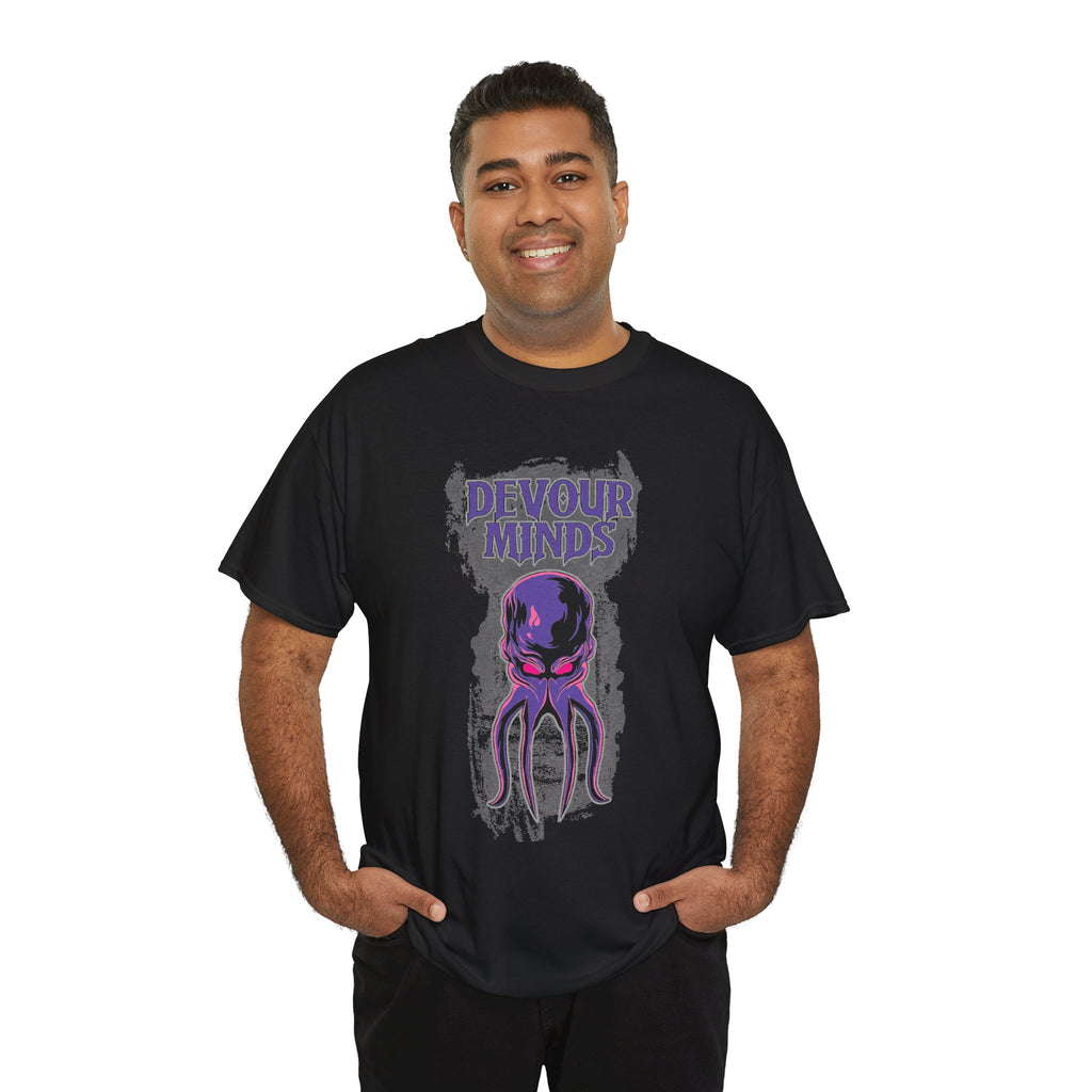 Devour Minds Mind Flayer Illustration T-shirt | Cthulhu Horror Tee | Dungeons and Dragons inspired illustration.