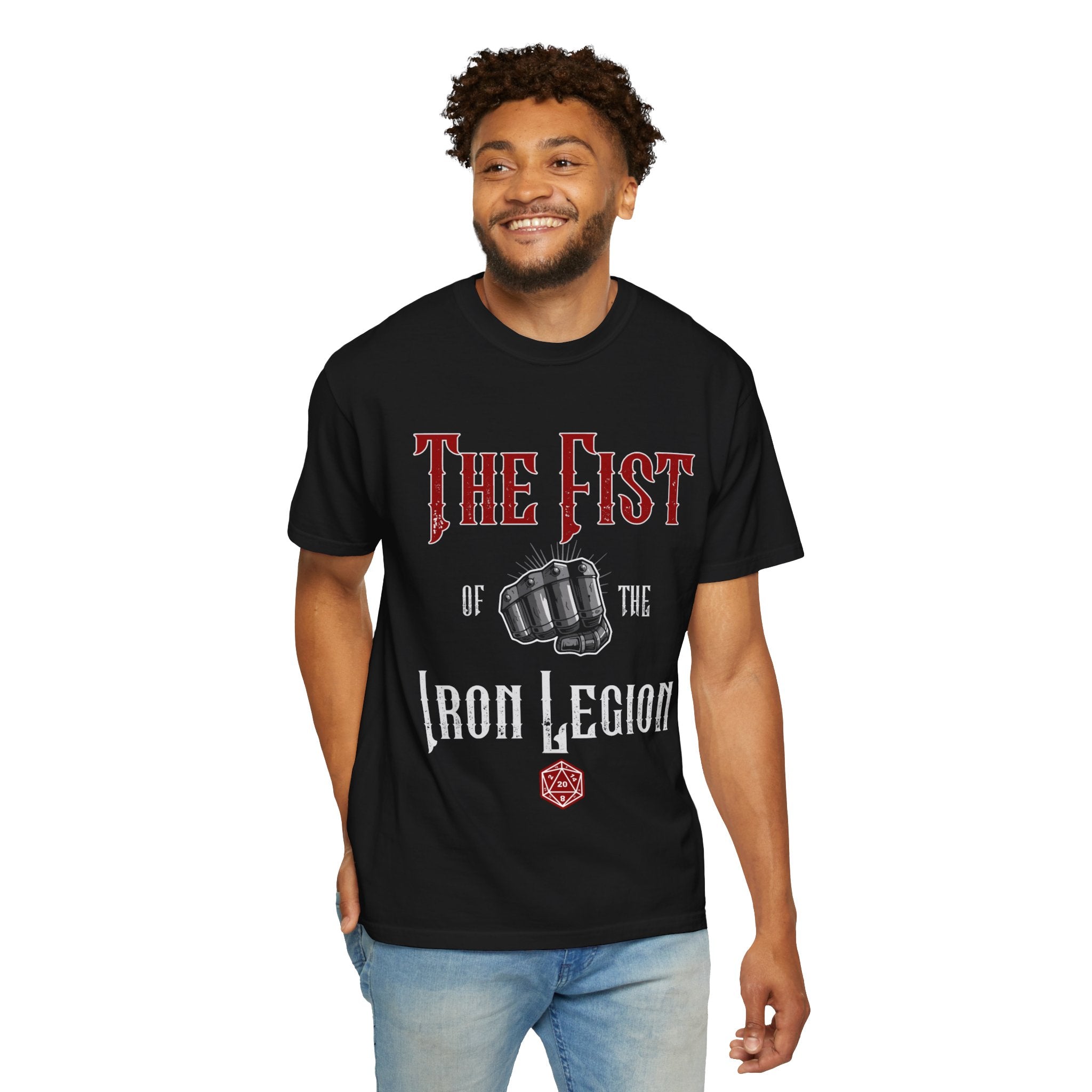 The Fist of the Iron Legion T-shirt | Fist Graphic Tee, Metal Fantasy Design