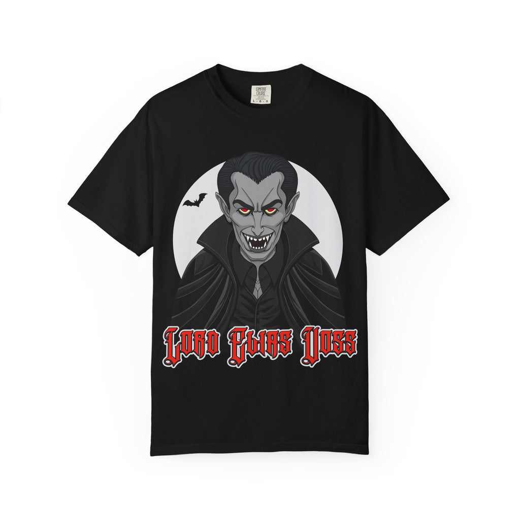 Lord Elias Voss | Vampire Illustration T-Shirt | Gothic Dracula Moon Graphic