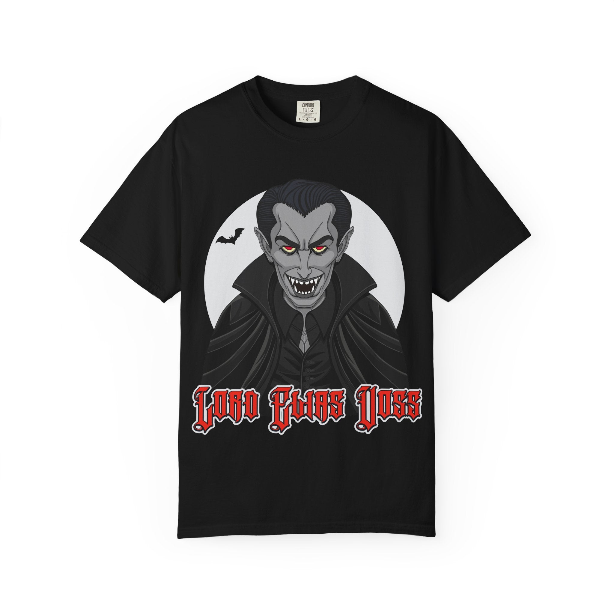 Lord Elias Voss | Vampire Illustration T-Shirt | Gothic Dracula Moon Graphic