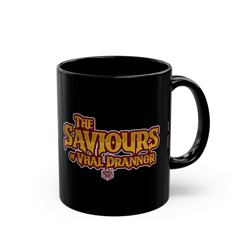 Saviours of Vhal Drannor Black Coffee Mug — 11oz & 15oz Gamer/Fantasy D&D Style