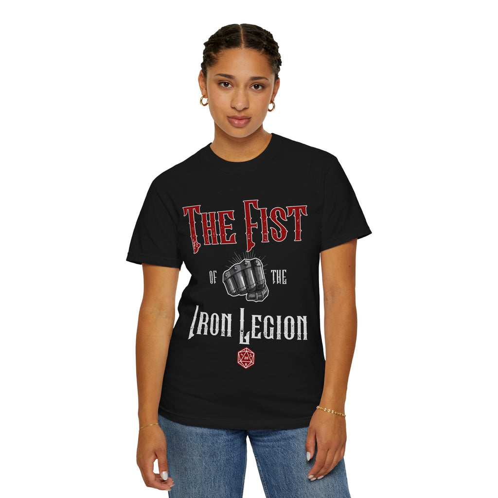 The Fist of the Iron Legion T-shirt | Fist Graphic Tee, Metal Fantasy Design