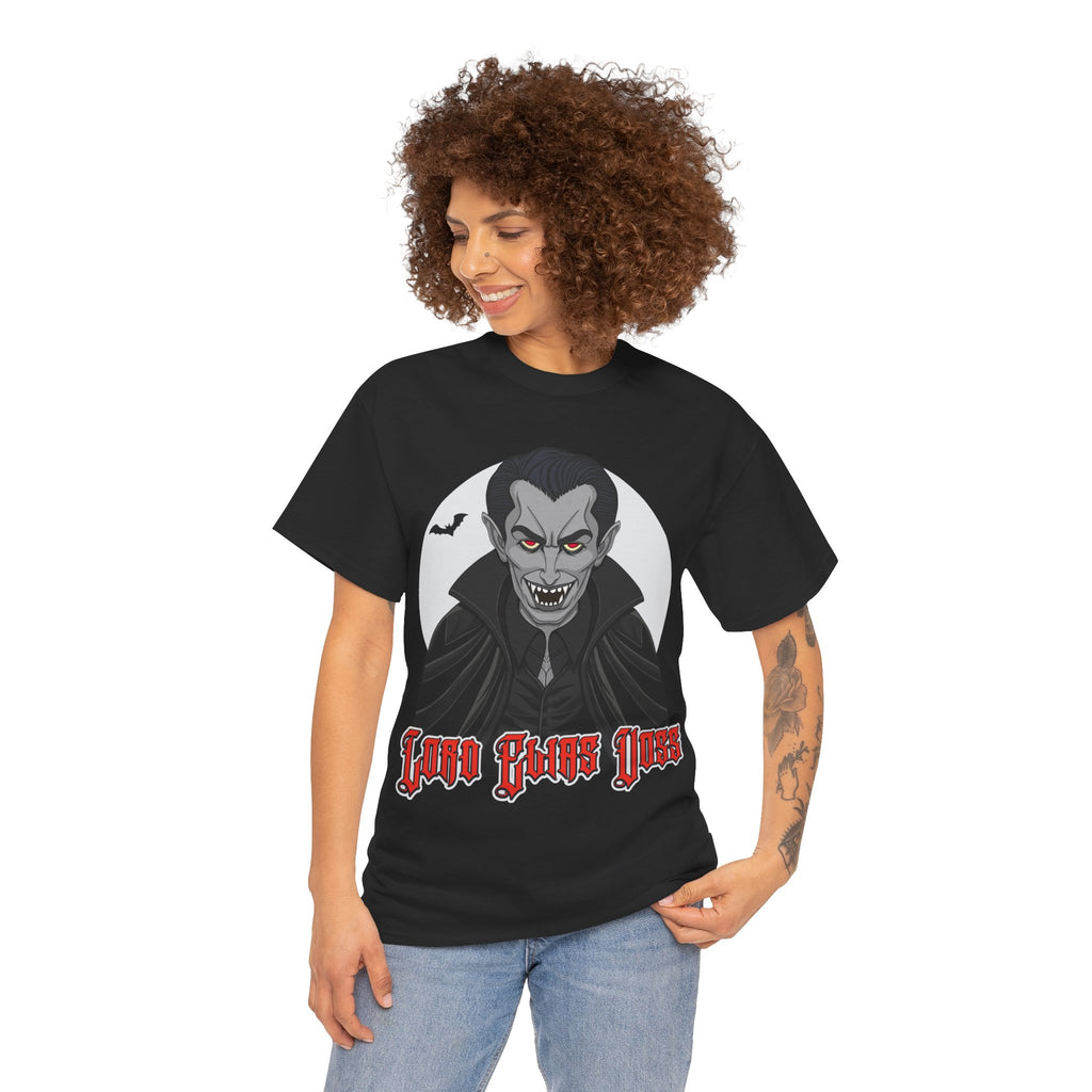 Lord Elias Voss | Vampire Illustration T-Shirt | Gothic Dracula Moon Graphic