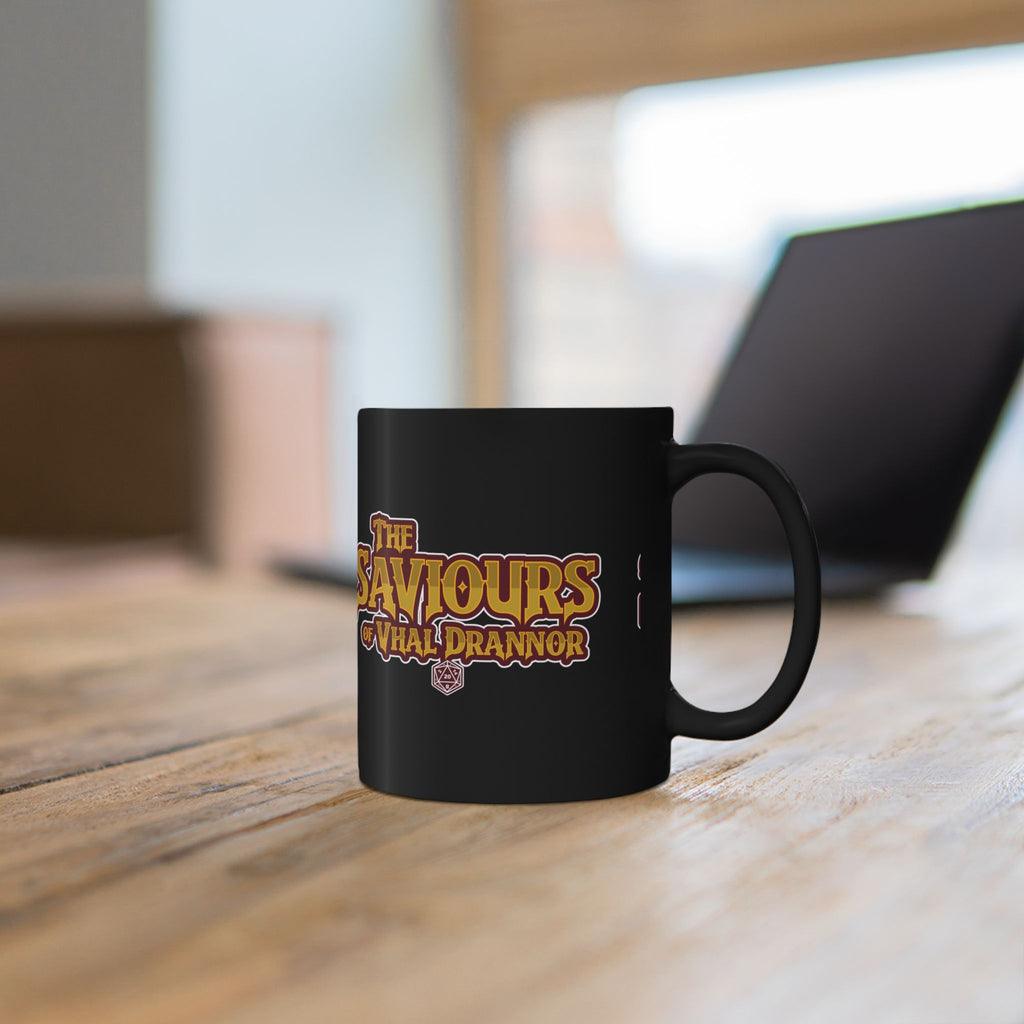 Saviours of Vhal Drannor Black Coffee Mug — 11oz & 15oz Gamer/Fantasy D&D Style