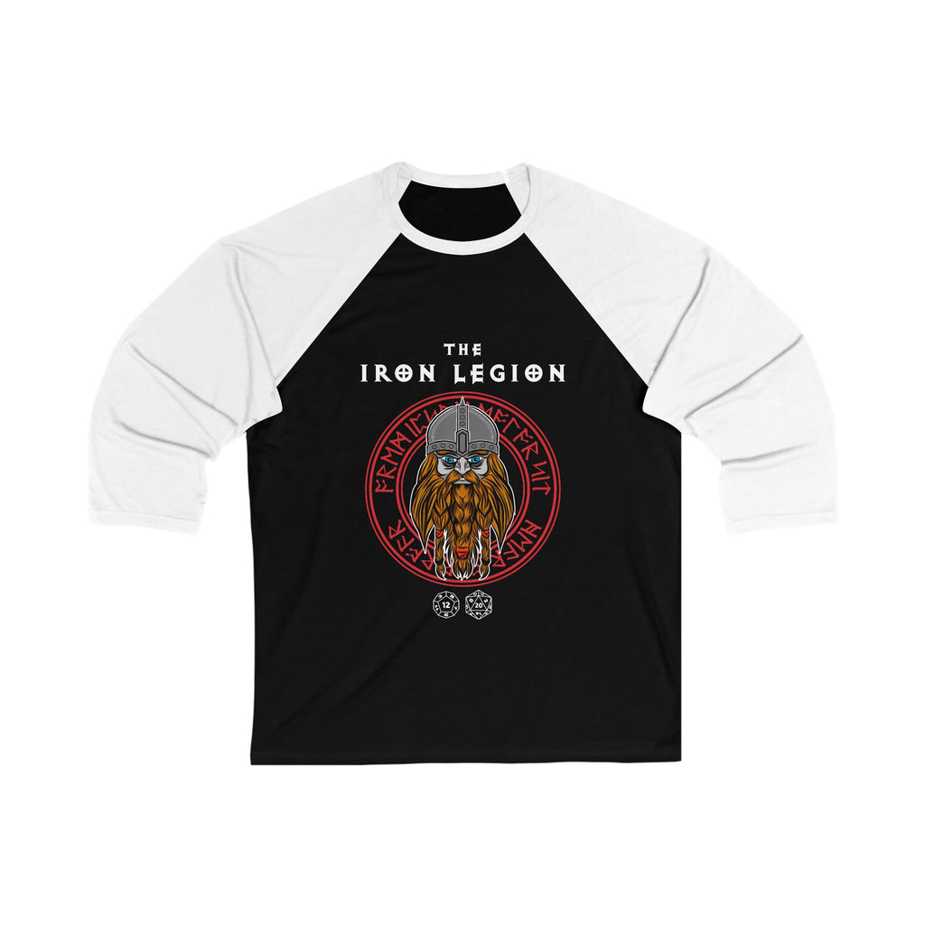 Baseball Tee — The Iron Legion Dwarven Helmet Graphic Raglan Shirt