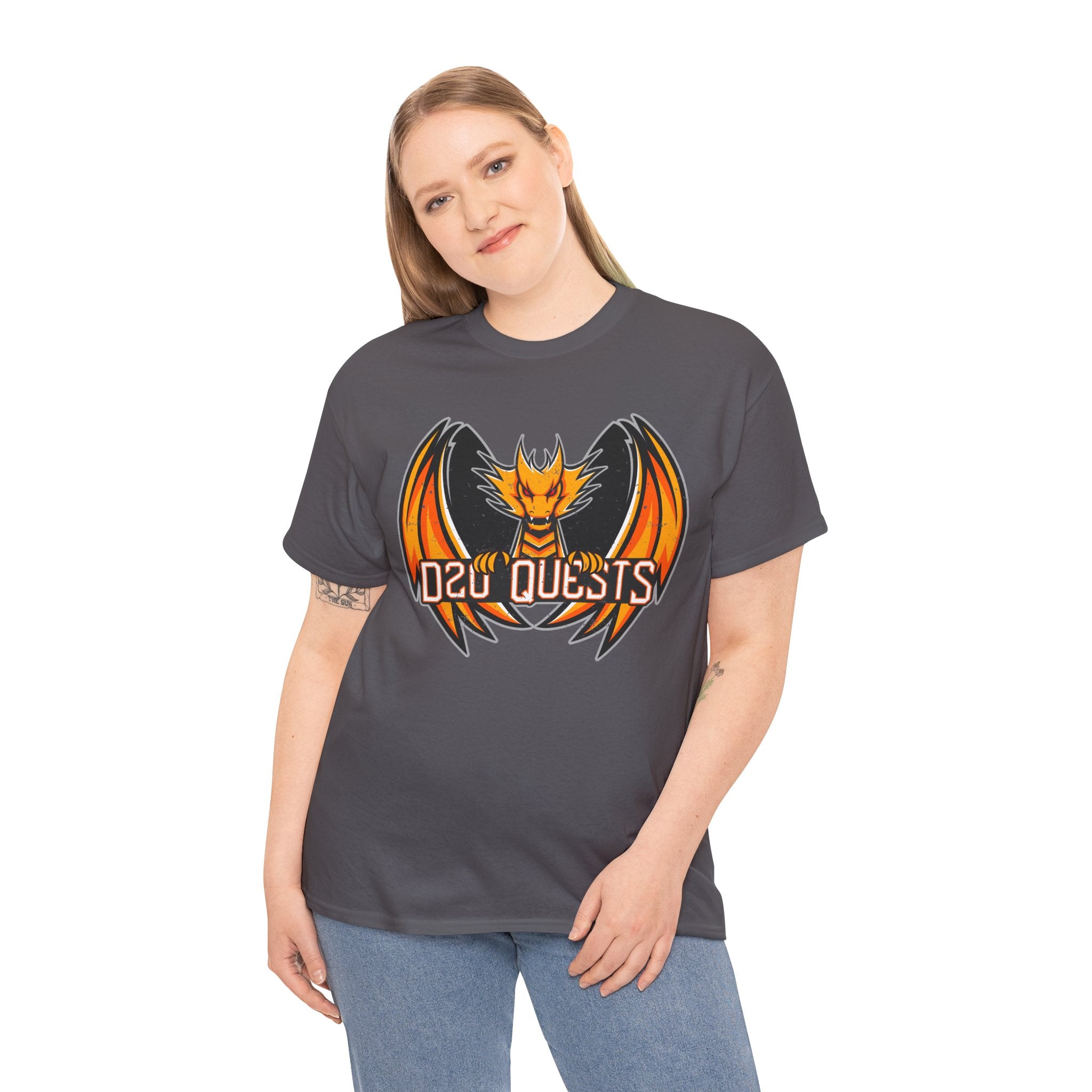 D20 Quests Dragon Logo T-Shirt — TTRPG Tee