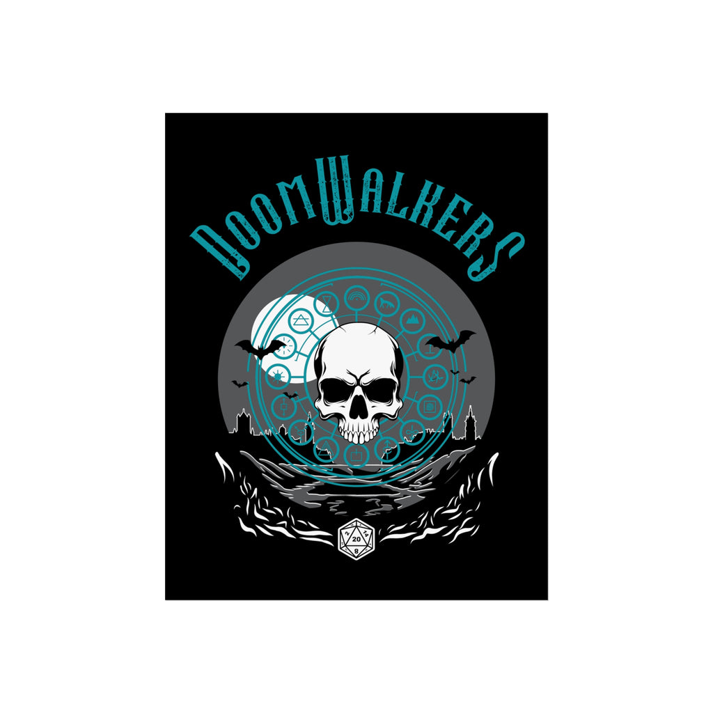 DoomWalkers Skull Art Poster — Gothic Fantasy Fine Art Print