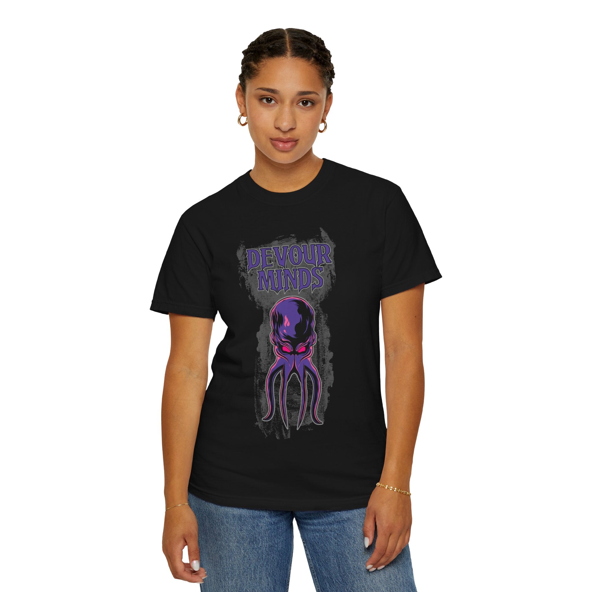 Devour Minds Mind Flayer Illustration T-shirt | Cthulhu Horror Tee | Dungeons and Dragons inspired illustration.