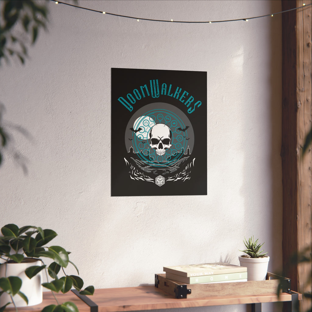 DoomWalkers Skull Art Poster — Gothic Fantasy Fine Art Print