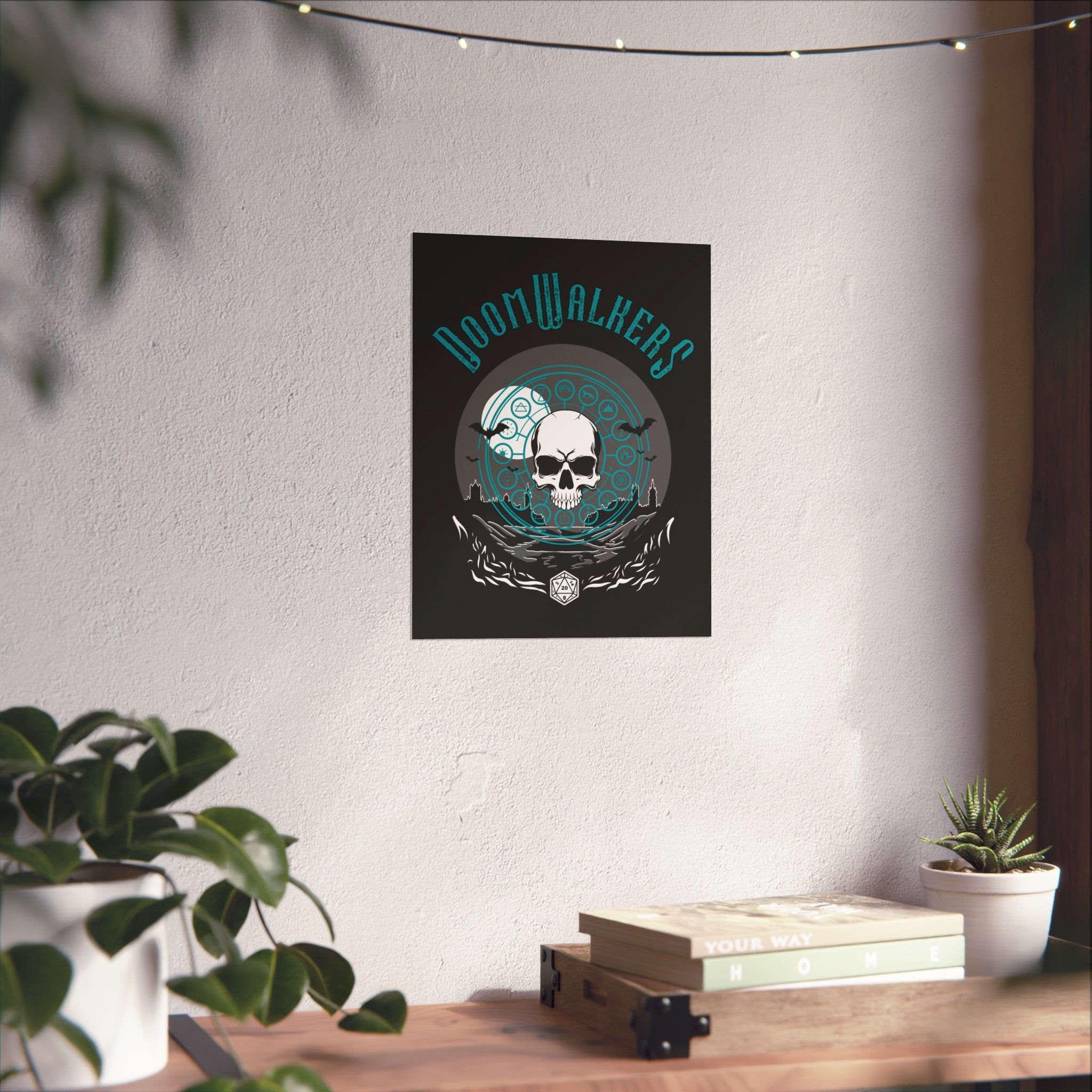 DoomWalkers Skull Art Poster — Gothic Fantasy Fine Art Print