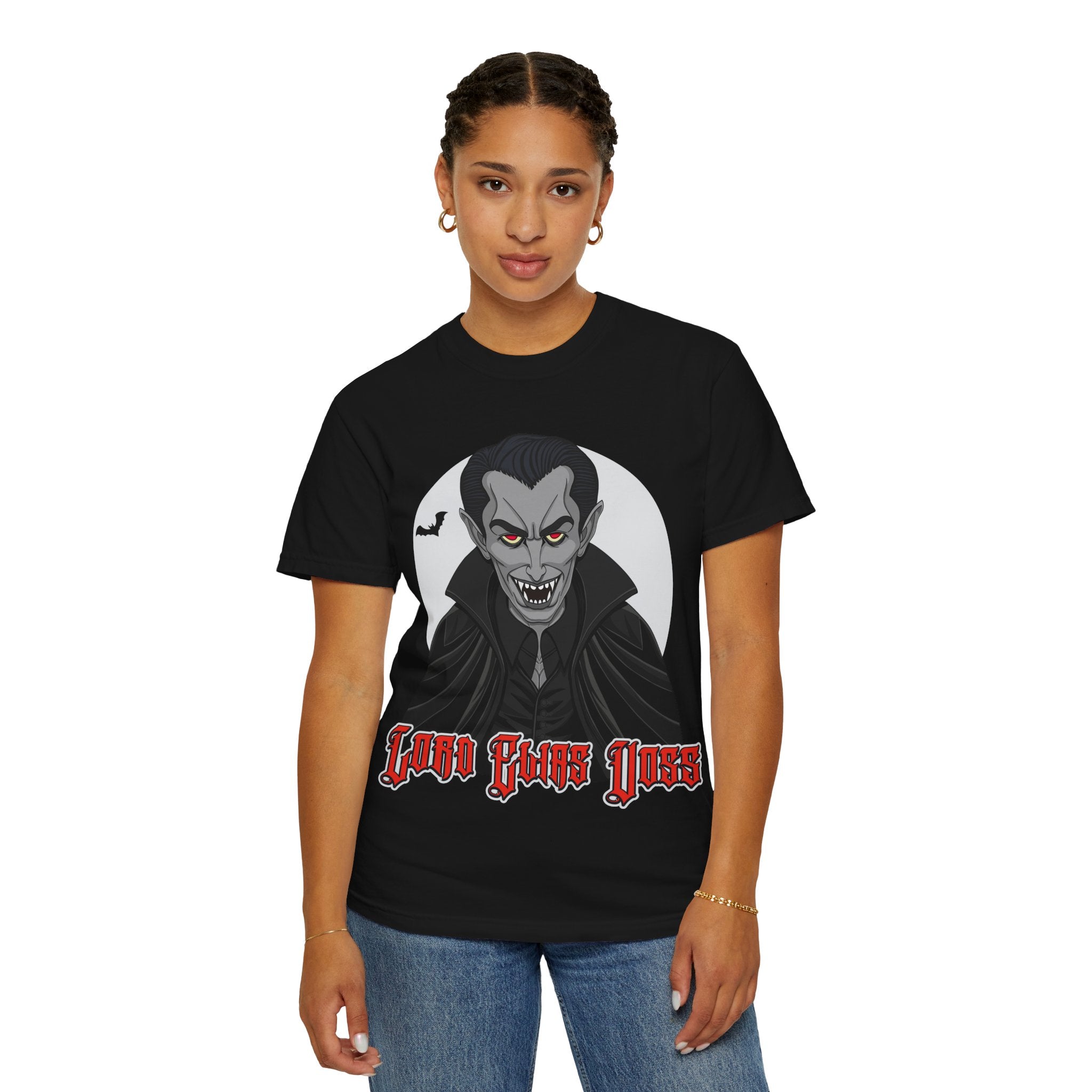 Lord Elias Voss | Vampire Illustration T-Shirt | Gothic Dracula Moon Graphic
